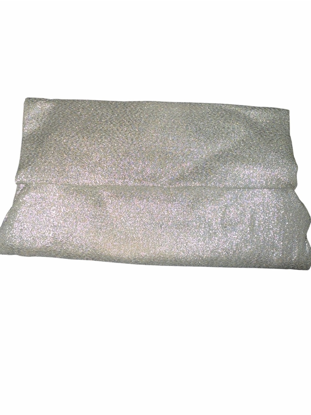 Vintage Lady Buxton Silver Sparkle Fold-Over Clutch